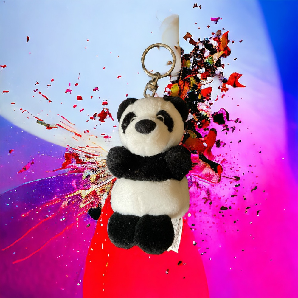 Panda Novelty Keyring NWOT